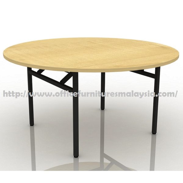 4ft Round Folding Banquet Table maple walnut cheap price furnitures malaysia kuala lumpur selangor shah alam petaling jaya klang valley mont kiara cheras1