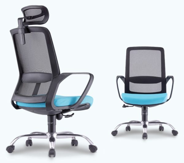Kind Highback with Headrest Mesh Office Chair Type C-Kerusi Pejabat