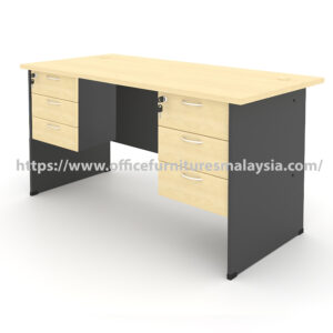 5 ft Simple Rectangular Table with 2 Fixed Pedestal Kuala Lumpur Bentong kelana Jaya